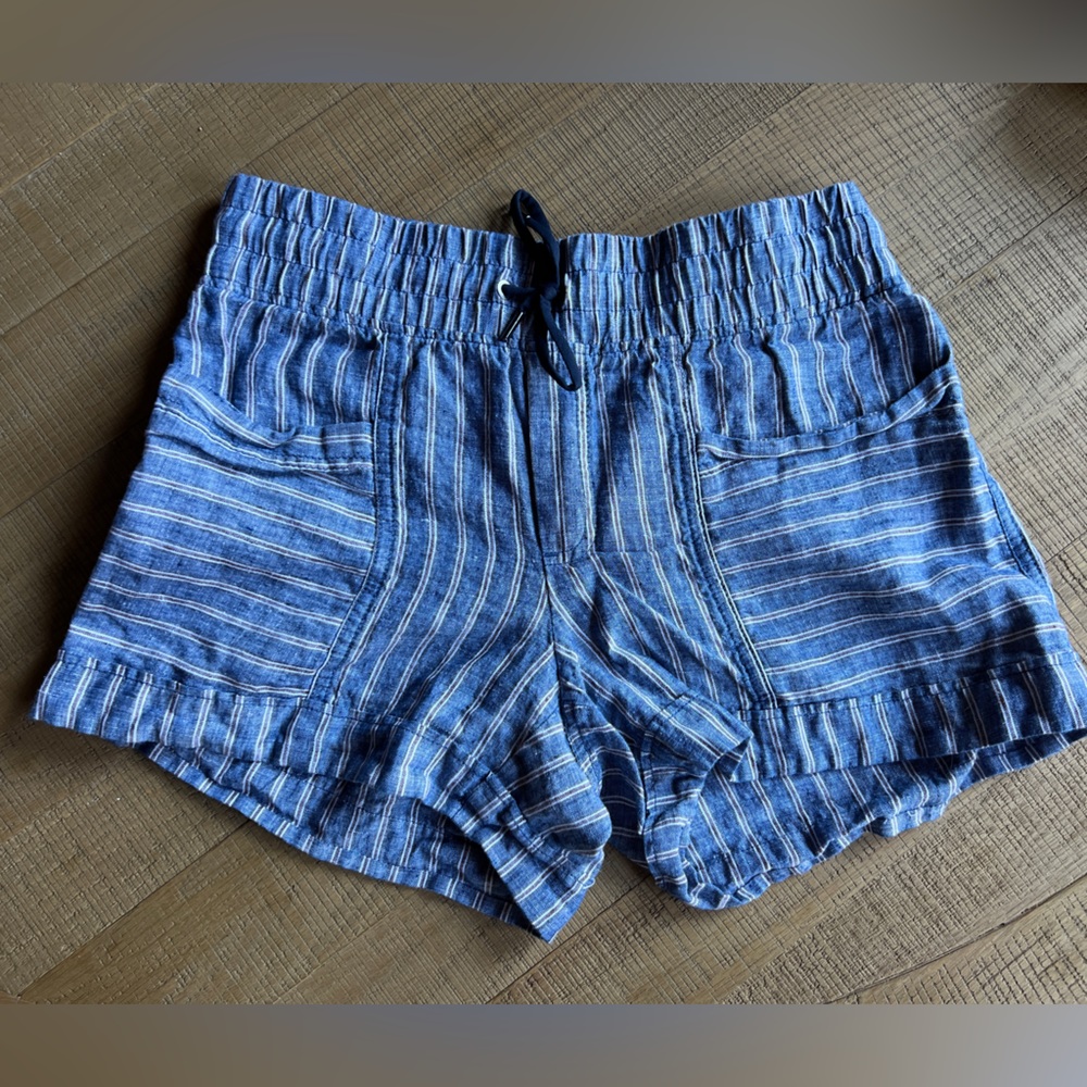 Athleta Striped Linen Shorts-6